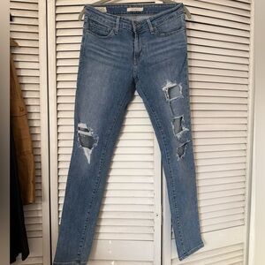 Distressed Blue Women's Jeans